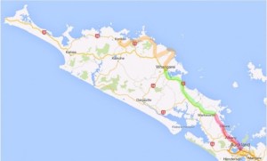 orange: campervan route