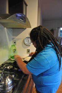 flipping the quesadilla